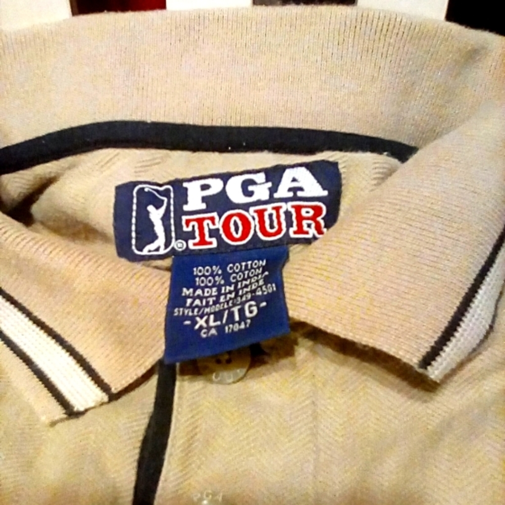 PGA tour vintage Polo shirt 100% cotton Authentic Made In India , After Y2K